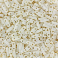 Miyuki quarter tila 5x1.2mm beads - Matted opaque cream QTL-2021